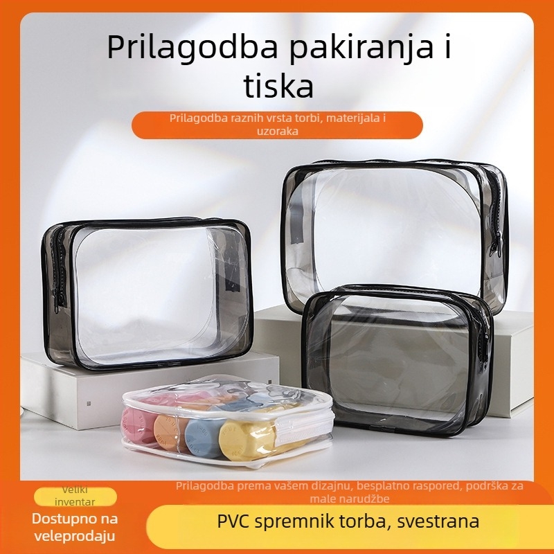 Dobang PVC kozmetička torbica — prozirna putna torbica za kozmetiku sa zatvaračem, vodootporna; podrijetlo: Wenzhou, Kina