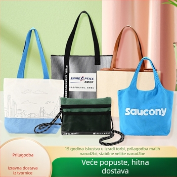 Vlastita debela izdržljiva platnena torba – torba za poklon s otiskom logotipa