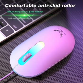 K13 žični USB set tipkovnice i miša s mehaničkim dojmom, pozadinskim osvjetljenjem, 1600 DPI