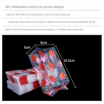 Prozirna poklon vrećica od 100 g zdravih datulja