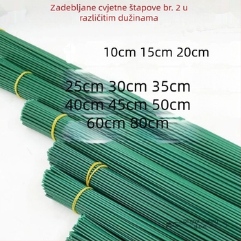 Umjetna cvjetna grana s plastičnim dijelom, željezna žica, gumirani debeli premaz, ručno izrađeno