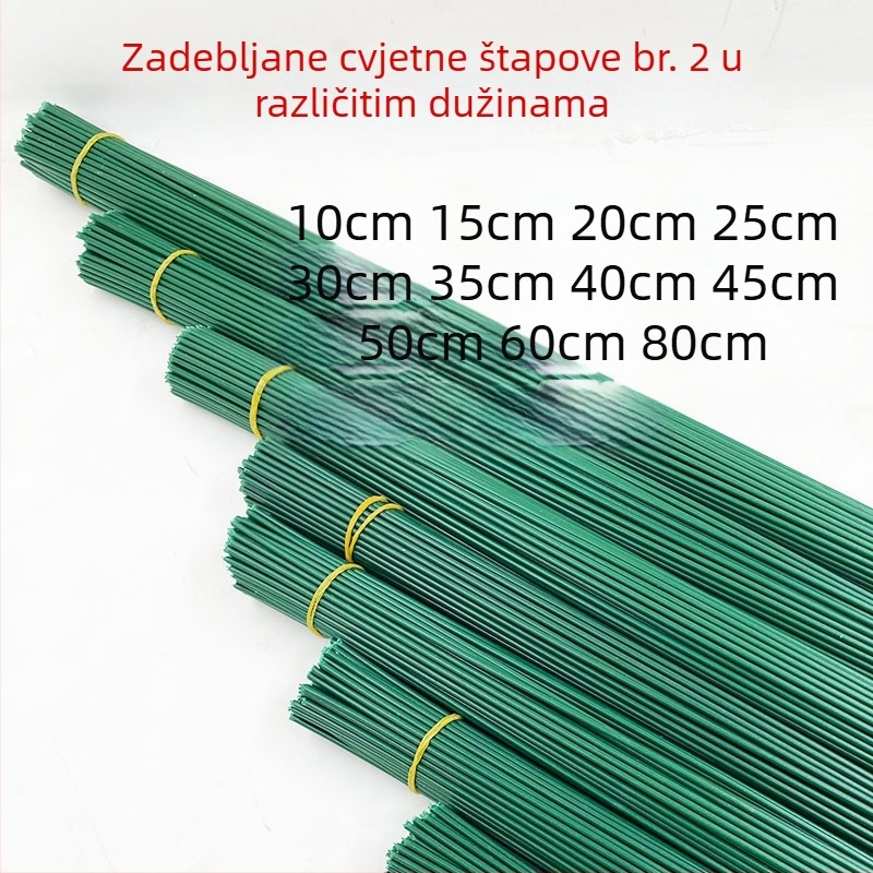 Umjetna cvjetna grana s plastičnim dijelom, željezna žica, gumirani debeli premaz, ručno izrađeno