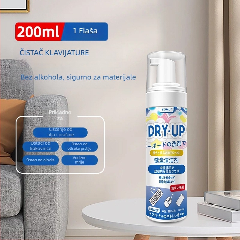 Čistač tipkovnice i zaslona – Višenamjenski čistač za tipkovnice, telefone i miše; 200 ml, kutija od 75 kom; dubinsko čišćenje, uklanjanje masnih mrlja, sigurna formula
