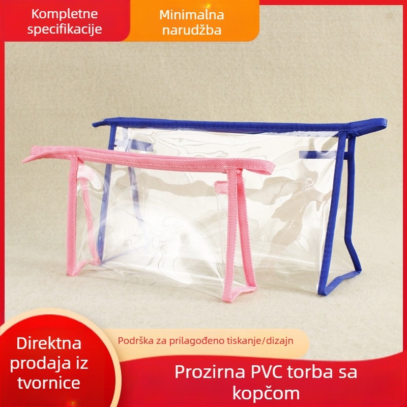 PVC prozirna vrećica sa zatvaračem za kozmetiku, personaliziran logo, kompozitni proces, omjer materijala 1:1, Xin Ye brend