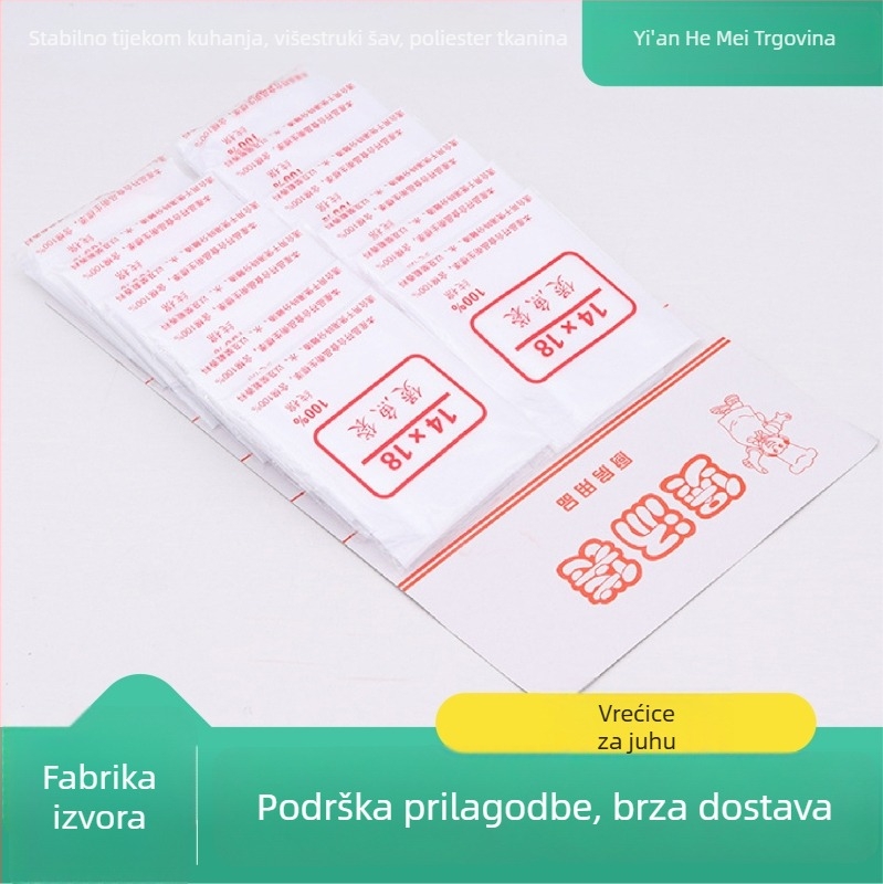Jednokratna netkana vrećica za juhu s logom – sitotisak, prilagodljiva opskrba, različiti netkani materijali na upit