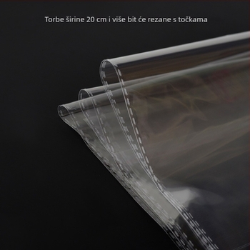 Samozaljepljive dvostruke vrećice za zatvaranje, proziran plast, debljina 0,05 mm, tiskano logo, za skladištenje posteljine