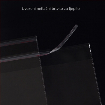 Samozaljepljive dvostruke vrećice za zatvaranje, proziran plast, debljina 0,05 mm, tiskano logo, za skladištenje posteljine