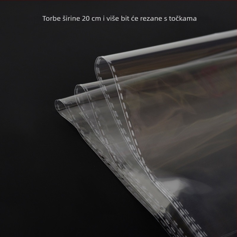 Samozaljepljive dvostruke vrećice za zatvaranje, proziran plast, debljina 0,05 mm, tiskano logo, za skladištenje posteljine