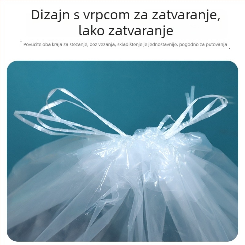 Torba za pohranu deke — prozirna, otpornost na prašinu i vlagu, debela PE torba; dvostruka izolacija; za deke, odjeću i obuću; za spavaću sobu