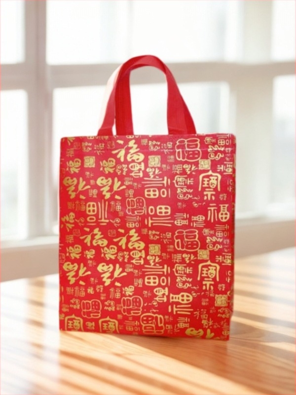 Netkana vrećica za darove s premazom završetkom, prilagodljiva, ručno crtani stil