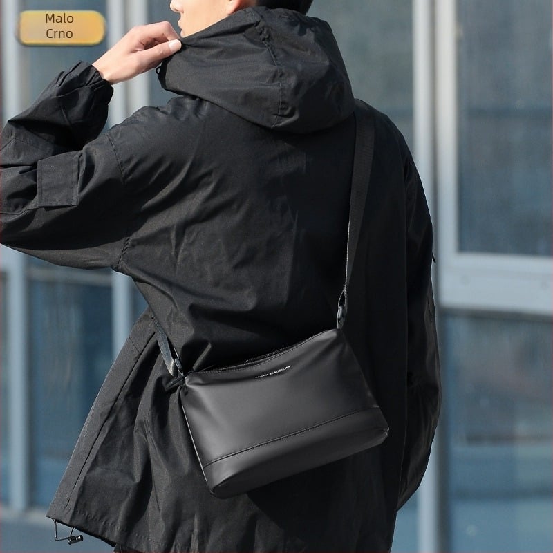 MACLE KIEON muška torbica preko ramena - stil National Tide New Wind, materijal koža s filmom, uzorak slova, vodootporna, ultra lagana