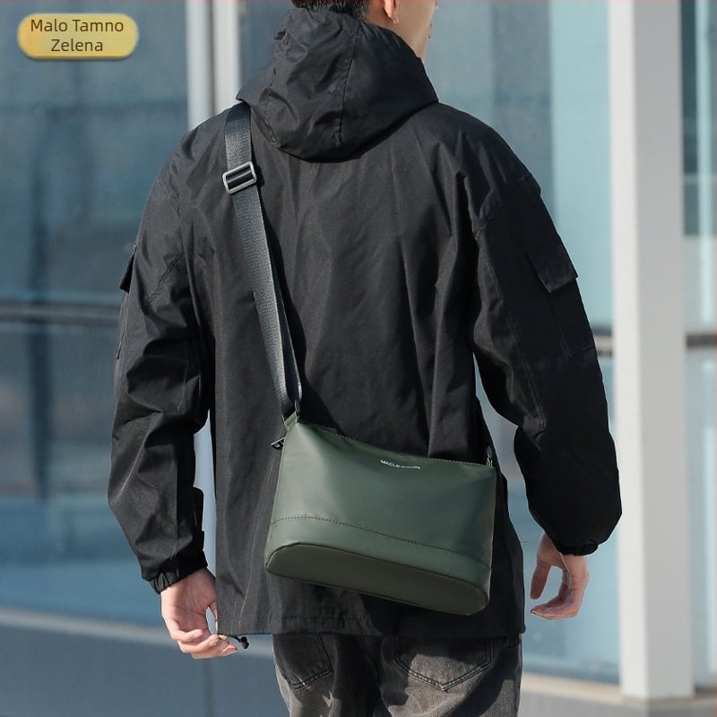 MACLE KIEON muška torbica preko ramena - stil National Tide New Wind, materijal koža s filmom, uzorak slova, vodootporna, ultra lagana