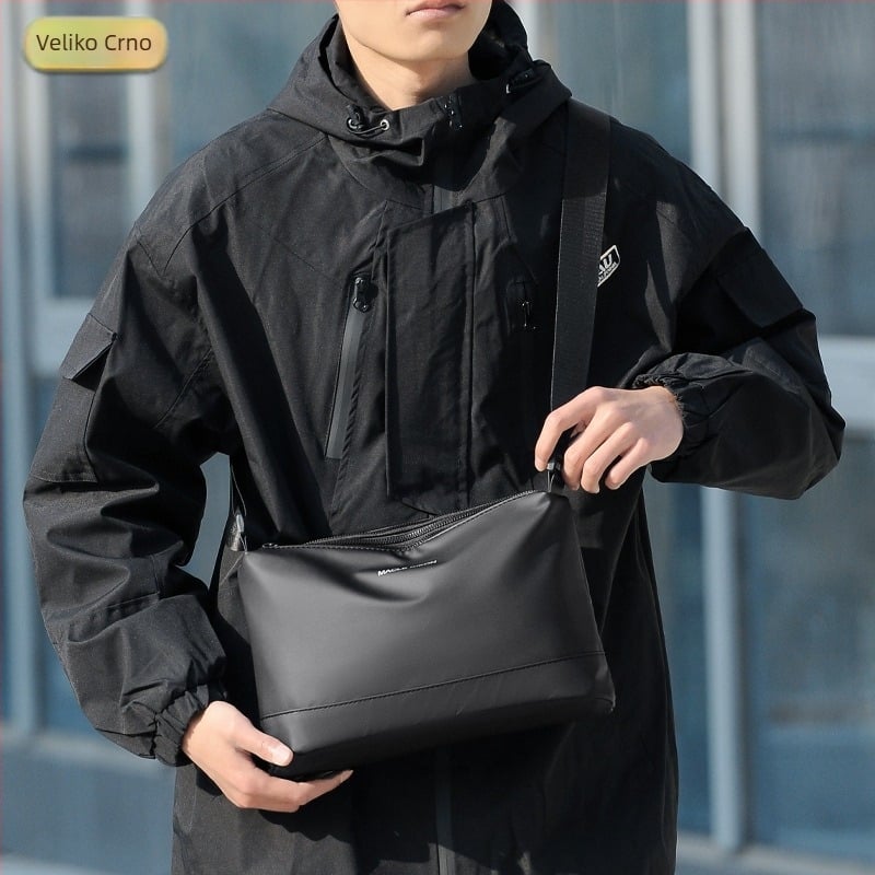 MACLE KIEON muška torbica preko ramena - stil National Tide New Wind, materijal koža s filmom, uzorak slova, vodootporna, ultra lagana