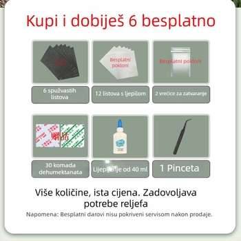 Set ploča reljefa s tipkom trake – cjeloviti paket alata za suho cvijeće, uključuje papir za postavljanje i apsorpcijsku ploču, u kutiji