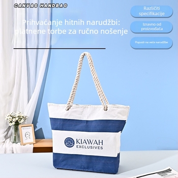 Kanvas tote torba - prilagodljiv logo, tisk toplinskim prijenosom, rameni stil