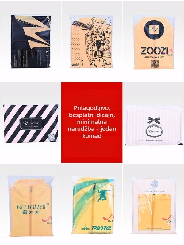 Torba za odjeću sa zatvaračem, prozirna matirana vrećica za skladištenje, samozapečatljiva, debela, mogućnost tiska