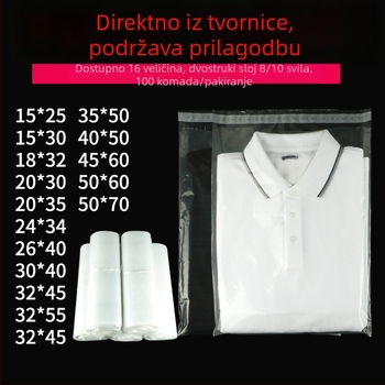 PE zatvara vrećice za pakiranje nakita, namijenjene pakiranju darova, duljina zatvaranja 2 cm