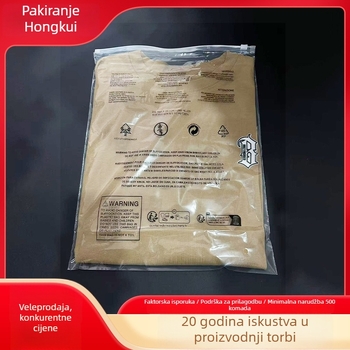 PE vrećica za odjeću sa zatvaračem za pakiranje; materijal: PE; namjena: pakiranje odjeće; marka: bez licenciranih privatnih marki