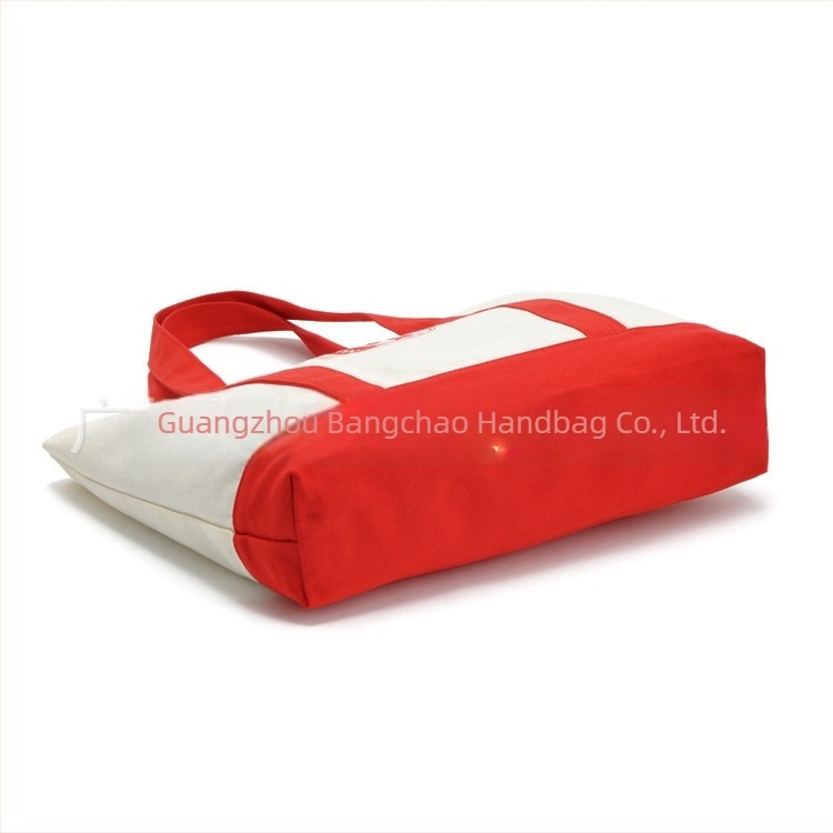 Platnena tote torba s našivenim dnom, ekološka torba za rame, sitotisk logotipa, prilagodljiva, universalna ambalaža