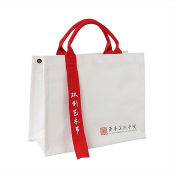 Tote torba od premazanog platna s džepom na šnuru i kapom, prilagodljivo tiskanje logotipa