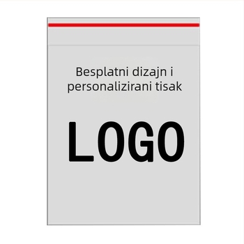 Samozaljepiva vrećica za odjeću – prozirna plastična vrećica za pakiranje majica, otisnuti logotip, 100% novi materijal