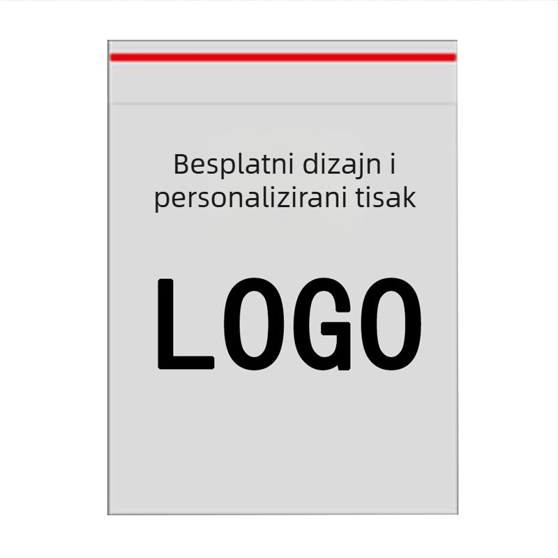 Samozaljepiva vrećica za odjeću – prozirna plastična vrećica za pakiranje majica, otisnuti logotip, 100% novi materijal