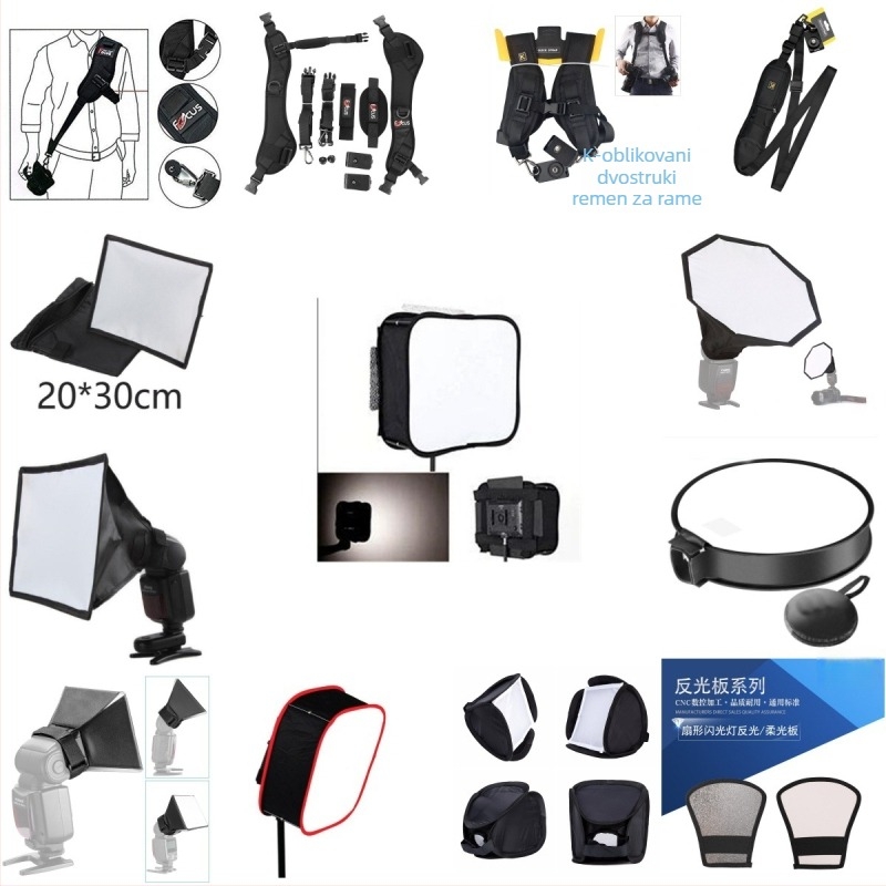 Oktoagonalni softbox za vanjsku bljeskalicu, materijal: tkanina, težina 0,1 kg, nosivost 2–5 kg