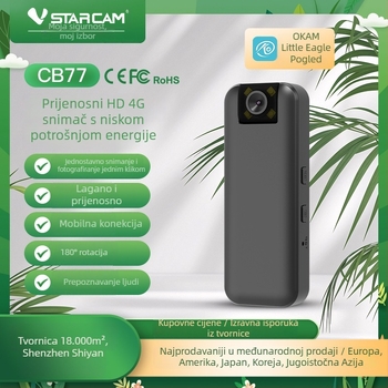 Vistakon CB77/CB77W hemisferna glava, Snap-on ugradnja, vertikalno zakretanje 180°, horizontalno zakretanje 96°, ograničenje zakretanja 180°, za uredsku upotrebu.