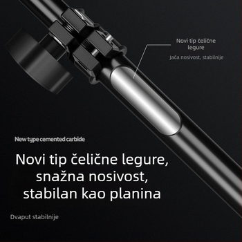 Stativ za mobitel za prijenos uživo s 3-sekcijskom sfernom pan-tilt glavom, podni stalak, univerzalna kompatibilnost, nosivost 2-5 kg