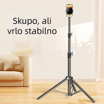 Stativ za mobitel XD-210, 3-dijelna željezna konstrukcija, nosivost do 2 kg