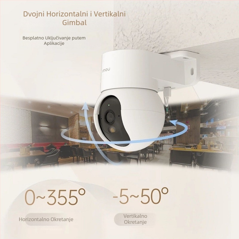 Integrirana PTZ kamera K2M za unutarnje praćenje, noćni vid, 360° nadzor, daljinsko upravljanje — integracija sigurnosnih sustava za poduzeća