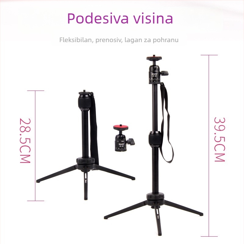 Stativ MT-68 od aluminijske legure, 2 segmenata, kuglična glava, nosivost 2–5 kg