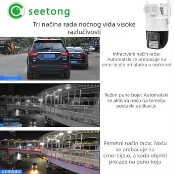 Betty WiFi PTZ dome kamera s noćnim vidom u boji i HD nadzorom, za unutarnju i vanjsku upotrebu