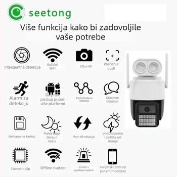 Betty WiFi PTZ dome kamera s noćnim vidom u boji i HD nadzorom, za unutarnju i vanjsku upotrebu