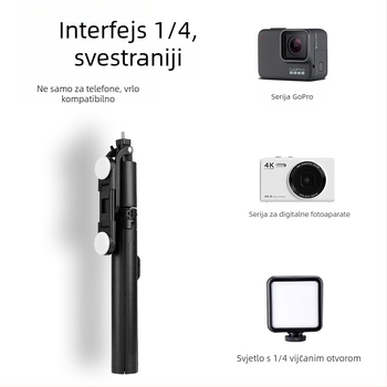Stativ s 3D gimbalom za pametni telefon, aluminijska legura, 3 sekcije, 500 g — Wei jian