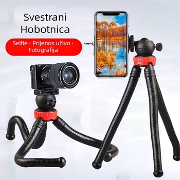 Stativ u hobotničjem stilu za DSLR s kugličnom glavom, čelično-plastična konstrukcija, noge s jednim segmentom, nosivost 2–5 kg