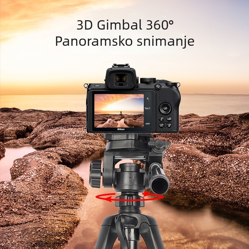Kamera stativ 3520: PTZ hidraulični gimball, 3 sekcije, nosivost 16-20 kg, materijal željezo