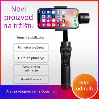 3-osi stabilizator za pametni telefon za ručni vlog, kompatibilan s Android/iOS, 335° horizontalno okretanje, težina 450 g