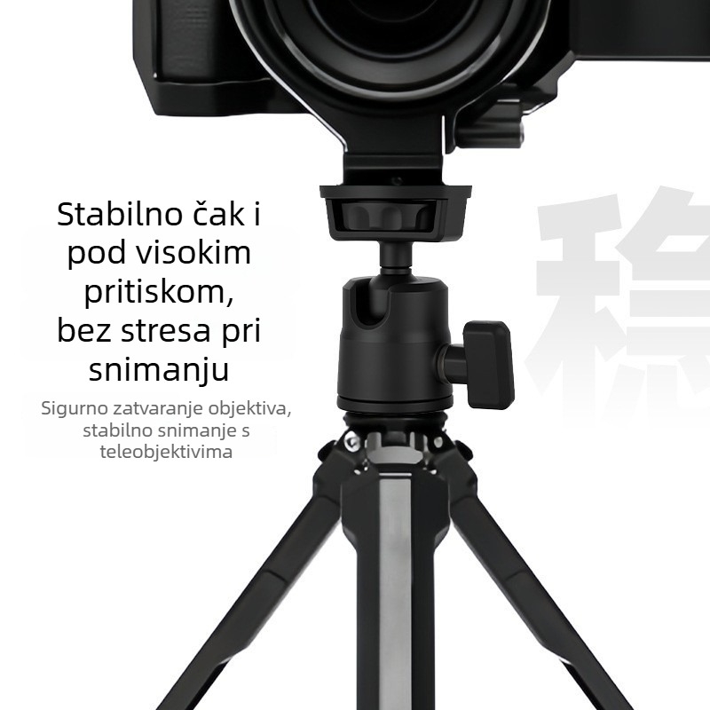 Univerzalni nosač za mobitel sa osvjetljenjem za live prijenos, 360° vertikalna rotacija, 180° horizontalna rotacija, 1/4-inčni navoj, PA materijal, 50 g