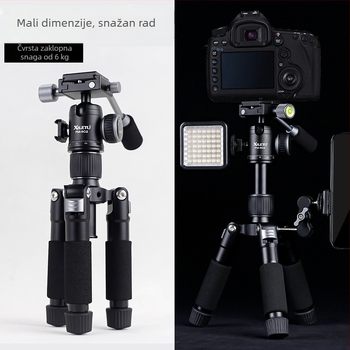 Stolni stativ za DSLR/Mirrorless s kugličnom glavom, aluminijska legura, 5 sekcija, težina 803 g, ploča brzog otpuštanja
