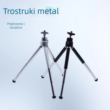 Troje sekcijski stativ s 3D gimbalom, metalna konstrukcija, nosivost do 2 kg