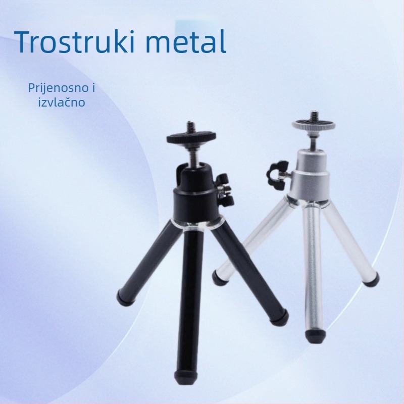 Troje sekcijski stativ s 3D gimbalom, metalna konstrukcija, nosivost do 2 kg