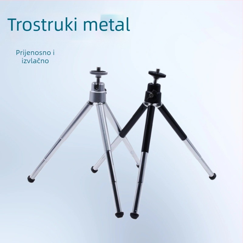 Troje sekcijski stativ s 3D gimbalom, metalna konstrukcija, nosivost do 2 kg