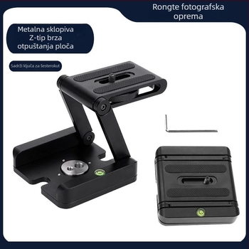 Držač za stativ za nadogradnju fotografije - Z tip brzog otpuštanja ploča, metalna, univerzalni navoj 1/4, montaža vijkom, unutarnja/vanjska upotreba, 0,35 kg
