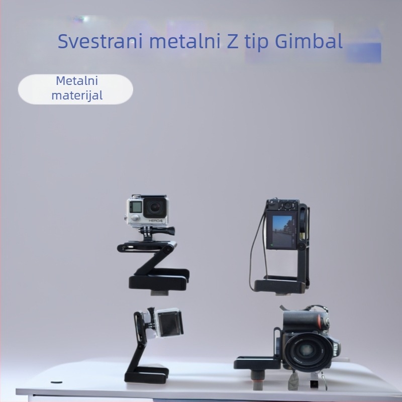 Držač za stativ za nadogradnju fotografije - Z tip brzog otpuštanja ploča, metalna, univerzalni navoj 1/4, montaža vijkom, unutarnja/vanjska upotreba, 0,35 kg