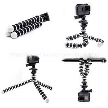 Stativ za telefon u obliku hobotnice, 3 sekcije, ABS materijal, plug-in gimbal, pločica za brzo oslobađanje, nosivost ispod 2 kg