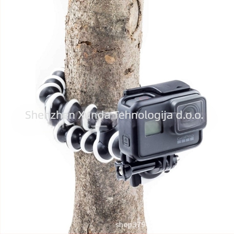 Stativ za telefon u obliku hobotnice, 3 sekcije, ABS materijal, plug-in gimbal, pločica za brzo oslobađanje, nosivost ispod 2 kg