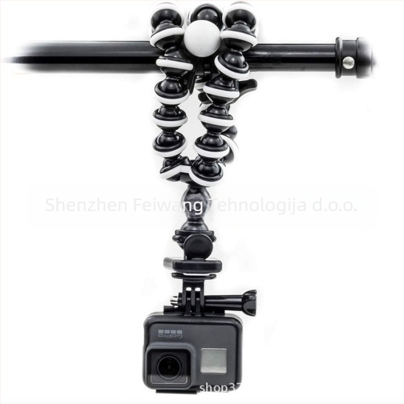 Stativ za telefon u obliku hobotnice, 3 sekcije, ABS materijal, plug-in gimbal, pločica za brzo oslobađanje, nosivost ispod 2 kg