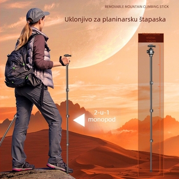 Stativ s kugličnom glavom, aluminijska legura, 4 dijela, ploča brzog otpuštanja, nosivost 6–10 kg