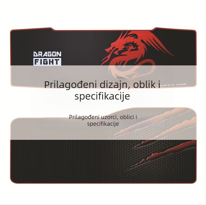 Velika podloga za igre za stolno računalo s nepravilnim oblikom